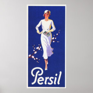 Poster PerSIL Blanc Allemand Détergent Savon Vieux Public