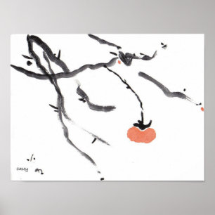Poster Persimmon et Branches Art Print