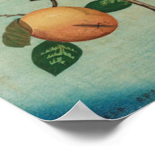 Poster Persimmons et White-Eyes 1880 Japonais (Coin)