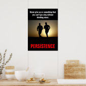 Poster Persistance à courir entraînement fitness Motivati (Cuisine)
