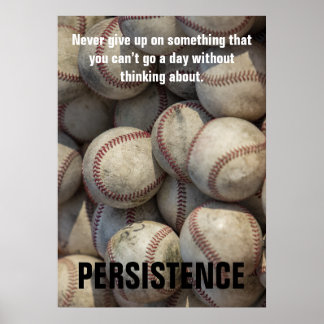 Poster Persistance Baseball Inspiration Motivation