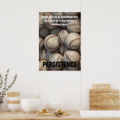 Poster Persistance Baseball Inspiration Motivation (Cuisine)