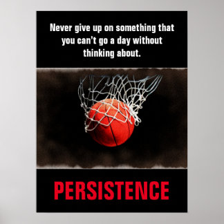 Poster Persistance Basketball Inspiration Motivation