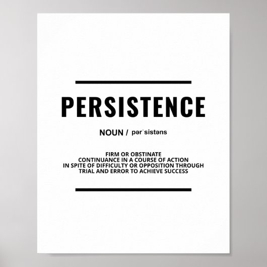 Poster Persistance | Devis motivationnel (Devant)