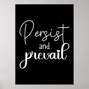 Poster Persistance et Prévail, Hustle Gym Motivation de s