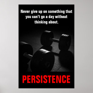 Poster Persistance Formation Bodybuilding Travail dur