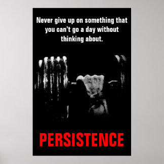 Poster Persistance Formation Bodybuilding Travail dur