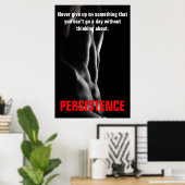 Poster Persistance Formation Bodybuilding Travail dur (Bureau à domicile)