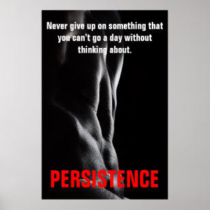Poster Persistance Formation Bodybuilding Travail dur