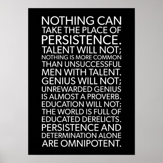 Poster Persistance - Succès, Hustère, Motivation Gym (Devant)