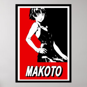 Poster Persona 5 Makoto Niijima Celeb