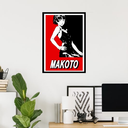 Poster Persona 5 Makoto Niijima Celeb (Bureau à domicile)