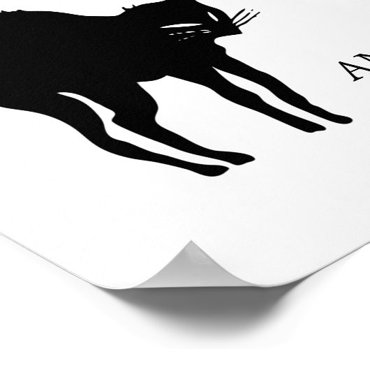 Poster Personalisable two black cats image (Coin)