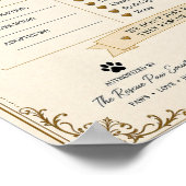 Poster Personalised Dog Adoption Certificate Gift (Coin)