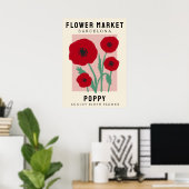 Poster Personalised Flower Market Birth flower Art Print (Bureau à domicile)