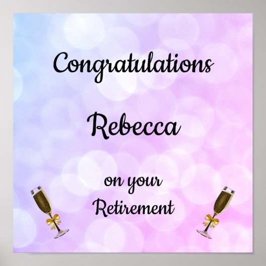 Poster Personalised Retirement (Devant)