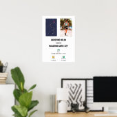 Poster Personalized 1st Half Marathon Finisher Map (Bureau à domicile)