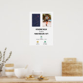 Poster Personalized 1st Half Marathon Finisher Map (Cuisine)