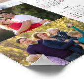 Poster Personalized 3 Photo Collage Family 2026 Calendar (Coin)