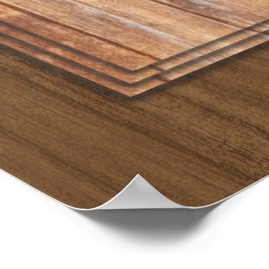 Poster Personalized 3D Rustic Wood Pattern Frame (Coin)