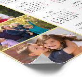 Poster Personalized 8 Family Photo Collage 2026 Calendar (Coin)