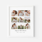 Poster Personalized 9 Photo Couples Collage