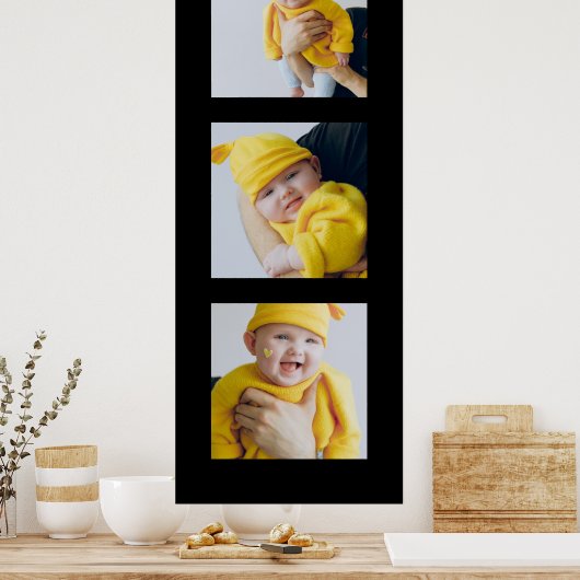 Poster Personalized Add 3 Photographs Custom Made (Cuisine)