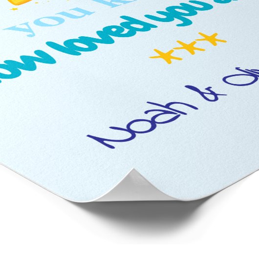 Poster Personalized Baby Boy Triplets Wall (Coin)