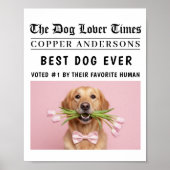 Poster Personalized “Best Dog Ever” Newspaper (Devant)