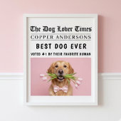 Poster Personalized “Best Dog Ever” Newspaper