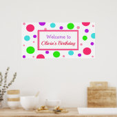 Poster Personalized Birthday Party Banner for Girl (Cuisine)