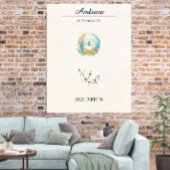 Poster Personalized Boho Aquarius Zodiac Constellation