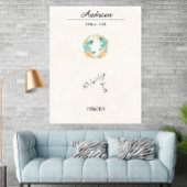 Poster Personalized Boho Pisces Zodiac Constellation