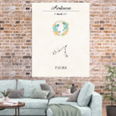 Poster Personalized Boho Pisces Zodiac Constellation