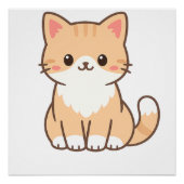 Poster Personalized Cute Cat Gift – Custom Pet Name Minim (Devant)