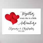 Poster Personalized Date Together Every Day Adventure (Devant)