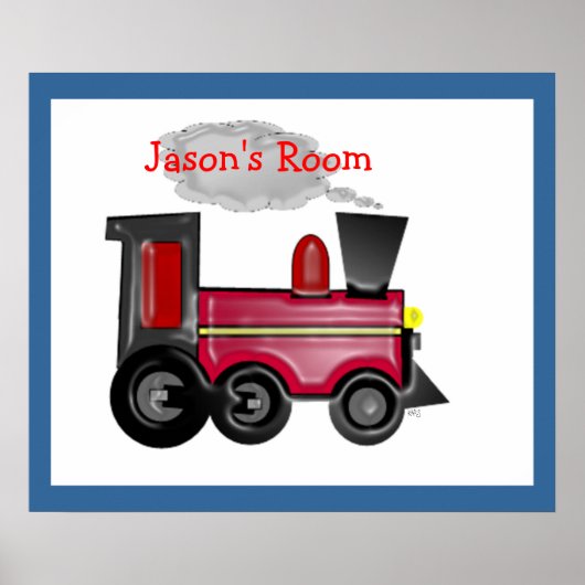 Poster Personalized Dimensional Train Art (Devant)