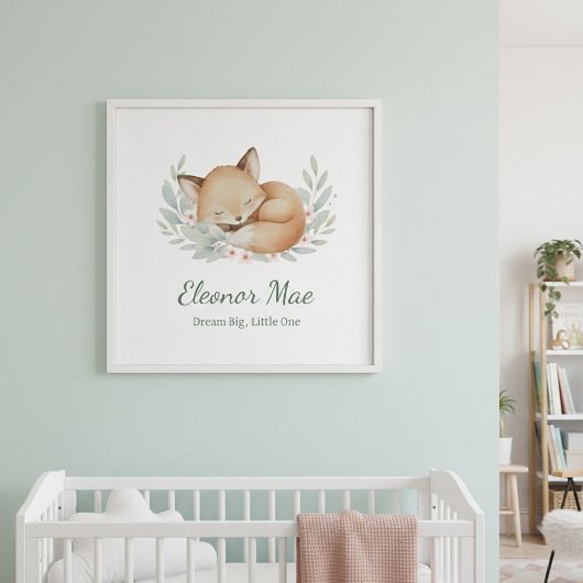 Poster Personalized Dream Big, Little One Nursery Wall