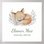 Poster Personalized Dream Big, Little One Nursery Wall (Devant)