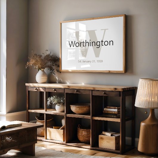 Poster Personalized Family Name Sign Perfect for Weddings