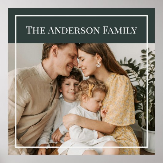Poster Personalized Family Photo | Custom Family Name (Devant)