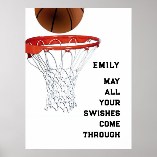 Poster Personalized Girls Basketball (Devant)