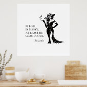 Poster Personalized Glam Style Quote Design (Cuisine)