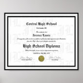Poster Personalized Keepsake for High School Novelty  (Devant)
