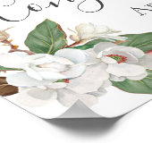 Poster Personalized Magnolia Floral Botanical Engagement (Coin)