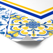 Poster Personalized Mediterranean Tile Newlywed Home (Coin)