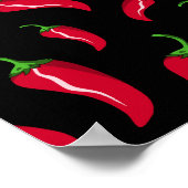 Poster Personalized name black red chili pepper (Coin)