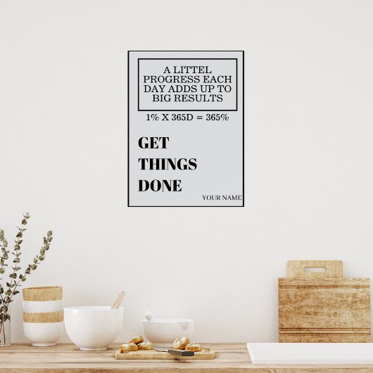 POSTER PERSONALIZED NAME MODERN MINIMAL GET THINGS DONE  (Cuisine)