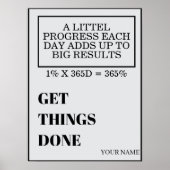 POSTER PERSONALIZED NAME MODERN MINIMAL GET THINGS DONE  (Devant)