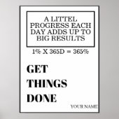 POSTER PERSONALIZED NAME MODERN MINIMAL GET THINGS DONE  (Devant)